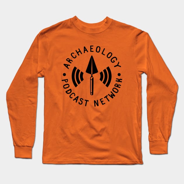 APN Black Logo Long Sleeve T-Shirt by Archaeology Podcast Network